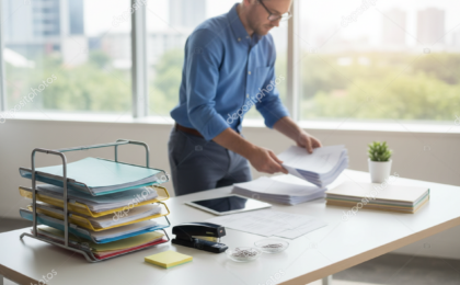 desk accessories paper sorting workflow