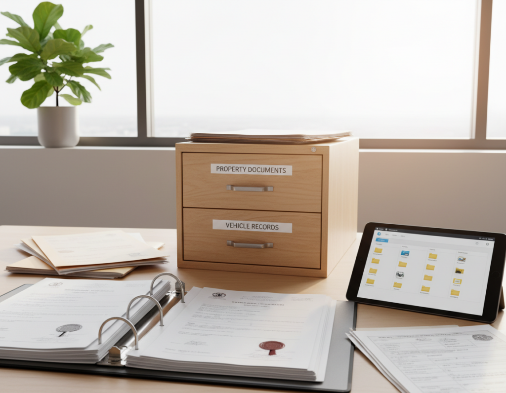 Keeping Property and Vehicle Records Organized Across Paper and Digital Storage